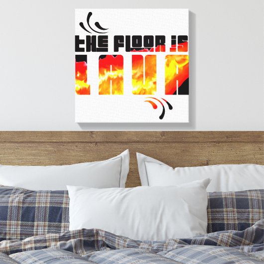 De vloer is Lava Canvas Afdruk (Insitu (Slaapkamer))