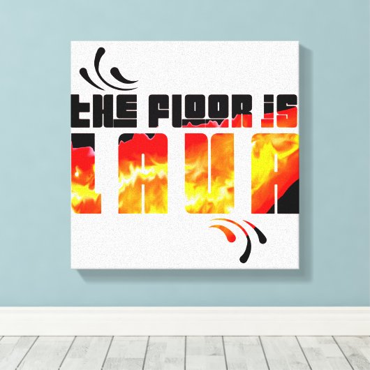 De vloer is Lava Canvas Afdruk (Insitu (Houten vloer))