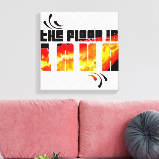 De vloer is Lava Canvas Afdruk (Insitu (Woonkamer))