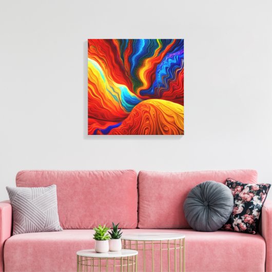 De vloer is Lava Canvas Afdruk (Insitu (Woonkamer))