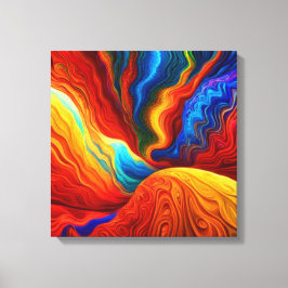 De vloer is Lava Canvas Afdruk