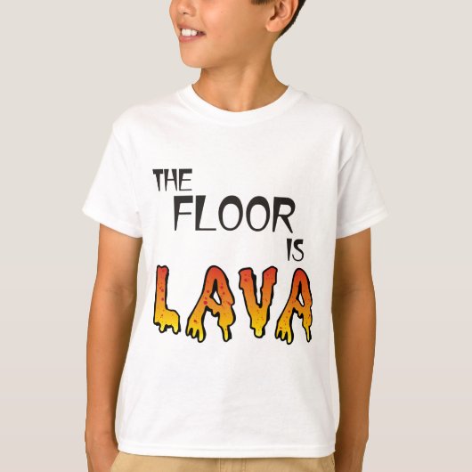 De vloer is Lava, Fun Kinder Game. Funny t-shirt (Voorkant)