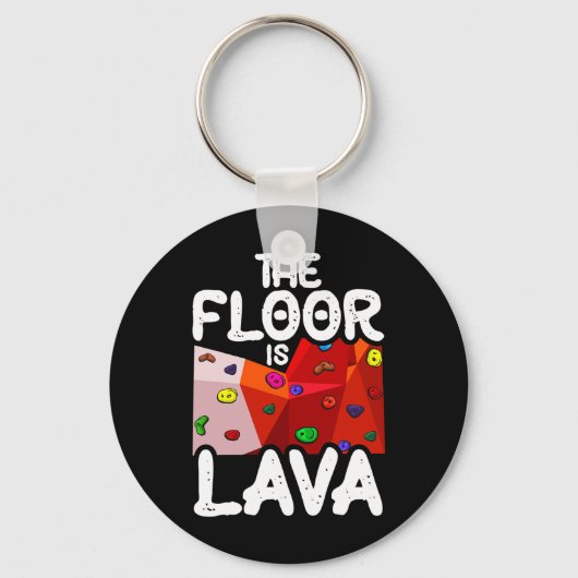 De Vloer Is Lava Grappige Rots Klimmen Klimmen Bou Sleutelhanger (Voorkant)