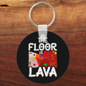 De Vloer Is Lava Grappige Rots Klimmen Klimmen Bou Sleutelhanger (Voorkant)