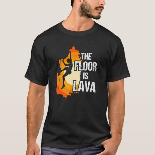De vloer is lava klimmen boulderen extreme sport M T-shirt (Voorkant)