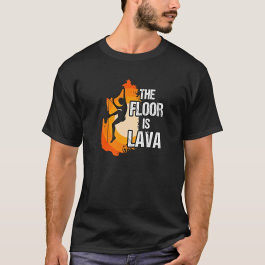 De vloer is lava klimmen boulderen extreme sport M T-shirt (Voorkant)