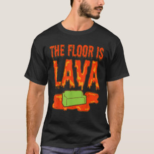 De vloer is lava spel grappige vulkaan t-shirt
