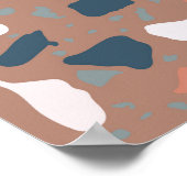 De vloerbedekking van de Terrazzo naadloos.  steen Poster (Hoek)