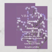 De Vloerbloemen van het Gebied van de lavender Wed Kaart (Voorkant / Achterkant)