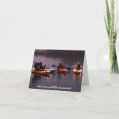 De Vloot van de kajak van Lichten! Feestdagen Kaart (Achterkant)