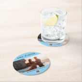 De vlotte Code van QR van de Foto van het Manuscri Ronde Kartonnen Onderzetter (Insitu)