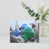De Vlotters van het glas op Drijfhout Briefkaart (Staand voorkant)