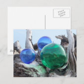 De Vlotters van het glas op Drijfhout Briefkaart (Voorkant / Achterkant)