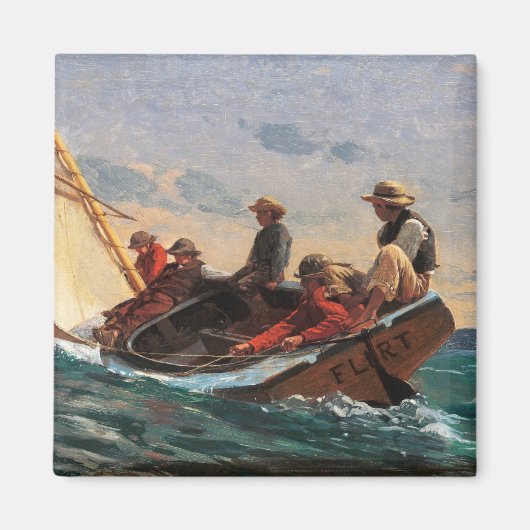 De vlucht (1874) van Winslow Homer Magneet (Voorkant)