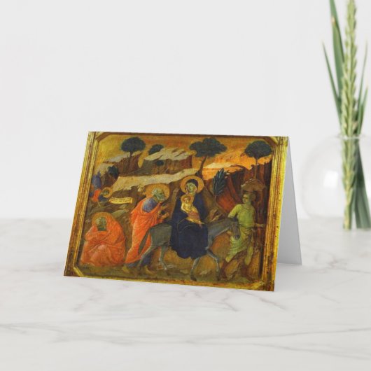 De vlucht in Kerstmis van Egypte Feestdagen Kaart (Voorkant)