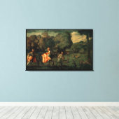 De vlucht naar Egypte, 1500 Canvas Afdruk (Insitu (Houten vloer))