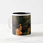 De vlucht naar Egypte, 1500 Tweekleurige Koffiemok (Voorkant links)