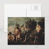 De vlucht naar Egypte, 17e eeuw Briefkaart (Voorkant / Achterkant)