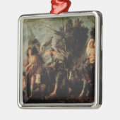 De vlucht naar Egypte, 17e eeuw Metalen Ornament (Links)