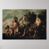 De vlucht naar Egypte, 17e eeuw Poster (Voorkant)