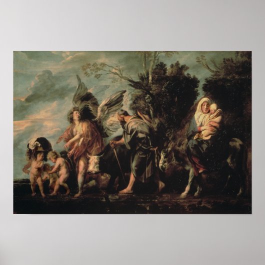 De vlucht naar Egypte, 17e eeuw Poster (Voorkant)
