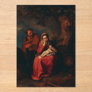De vlucht naar Egypte door Abraham Bloemaert Acryl Uitnodigingen