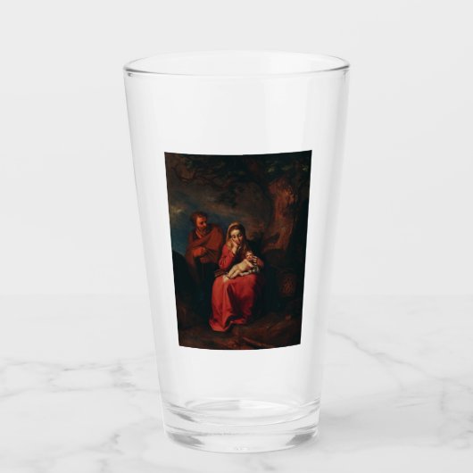De vlucht naar Egypte door Abraham Bloemaert Glas (Voorkant)