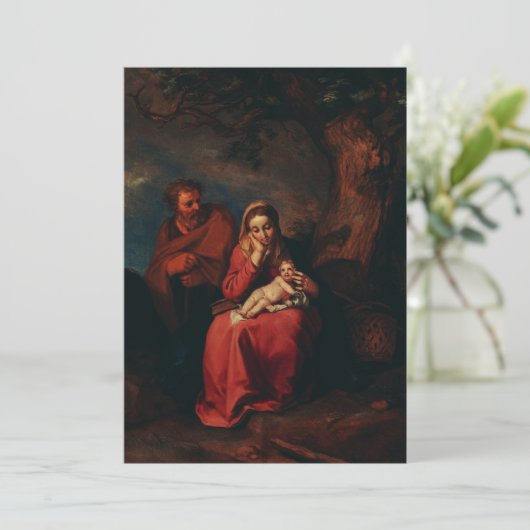 De vlucht naar Egypte door Abraham Bloemaert  Kaart (Staand voorkant)