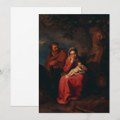 De vlucht naar Egypte door Abraham Bloemaert  Kaart (Voorkant / Achterkant)