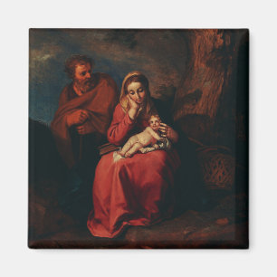 De vlucht naar Egypte door Abraham Bloemaert  Magneet