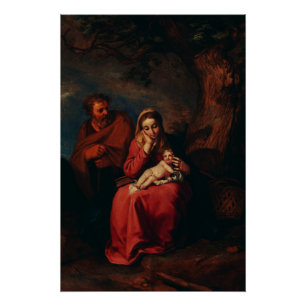 De vlucht naar Egypte door Abraham Bloemaert  Perfect Poster