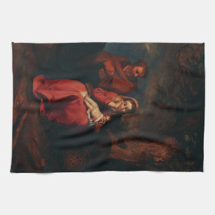 De vlucht naar Egypte door Abraham Bloemaert  Theedoek