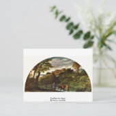 De vlucht naar Egypte door Carracci Annibale Briefkaart (Staand voorkant)