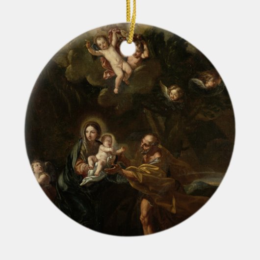 De vlucht naar Egypte Keramisch Ornament (Voorkant)