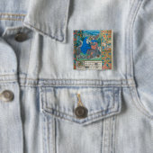 De vlucht naar Egypte Vierkante Button 5,1 Cm (In situ)