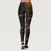 De vlucht van de feniks – vurige abstracte wederge leggings (Achterkant)