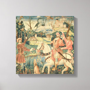 De vlucht van de Heron, Franco-Vlaams Canvas Afdruk