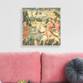 De vlucht van de Heron, Franco-Vlaams Canvas Afdruk (Insitu (Woonkamer))