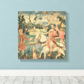 De vlucht van de Heron, Franco-Vlaams Canvas Afdruk (Insitu (Houten vloer))