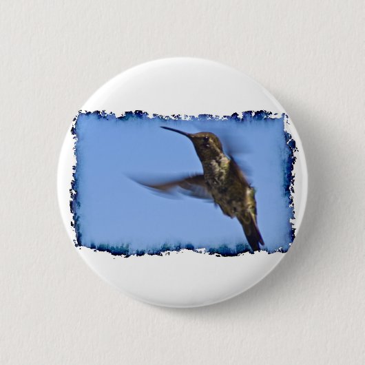 De vlucht van de kolibrie ronde button 5,7 cm (Voorkant)