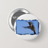 De vlucht van de kolibrie ronde button 5,7 cm (Voorkant /achterkant)
