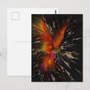 De vlucht van de Phoenix – Abstracte wedergeboorte Briefkaart