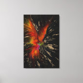 De vlucht van de Phoenix – vurige abstracte wederg Canvas Afdruk (Voorkant)