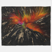 De vlucht van de Phoenix – vurige abstracte wederg Fleece Deken (Voorkant (Horizontaal))