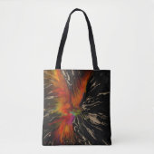 De vlucht van de Phoenix – vurige abstracte wederg Tote Bag (Voorkant)