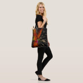 De vlucht van de Phoenix – vurige abstracte wederg Tote Bag (Op model)