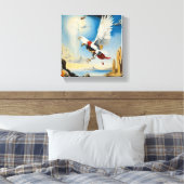 De vlucht van de witte adelaar en lieveheersbeestj canvas afdruk (Insitu (Slaapkamer))