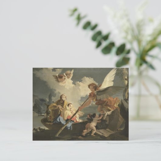 De vlucht van Giovanni Battista Tiepolo naar Egypt Briefkaart (Staand voorkant)