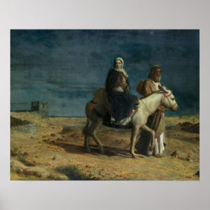 De vlucht van het zwaard van Herod, 1880 (olie op  Poster