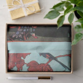 DE VLUCHTGROOTTE, BEAUTY MODE DESIGNER Red Blauwgr Tissuepapier (Geschenk)